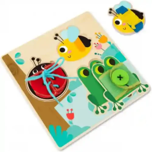 Tooky Toy TH942 Busyboard din lemn Animale