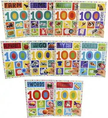 My First 100 Words Home Learning Sticker Activity 10 Books Set