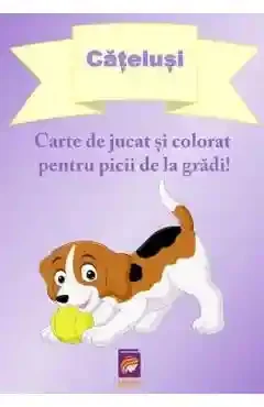 Catelusi. Carte de jucat si colorat pentru picii de la gradi!