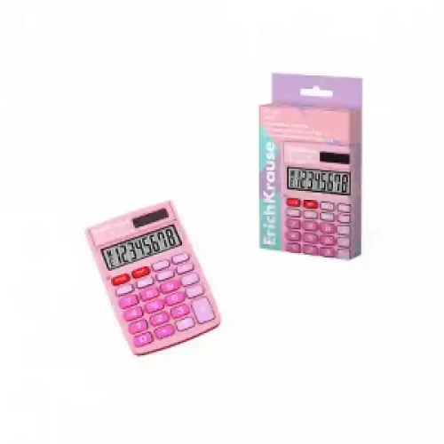 62007 Calculator 8-Digit ErichKrause PC-101 Pastel, pink (box 1 pc.)
