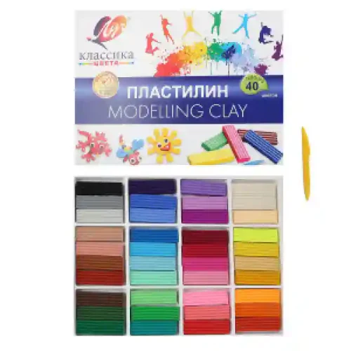 PLASTILINA 40cul. Классика 800gr.