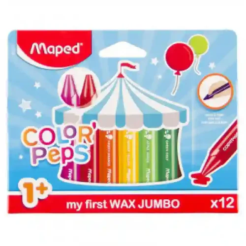 Creioane din ceara MAPED Jumbo 12 cul_861311