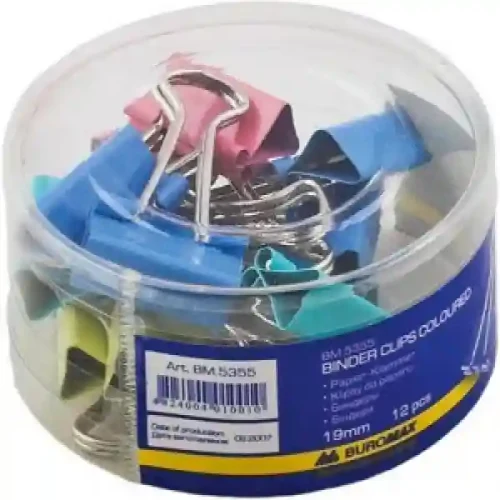 Binder Clips 19Mm / 12Pcs, Color BM.5355