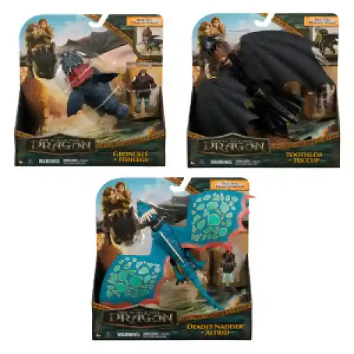 Set figurine Cum sa iti dresezi dragonul: Dragon si Viking (as.) 6072587
