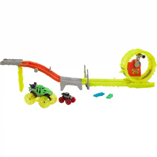 HXT05 HW Set de joc Provocarea cursei Monster Trucks Power Smasher