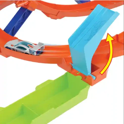 HTK16 Hot Wheels Set de joc “Ciclon cu circuite” cu mecanism de lansare