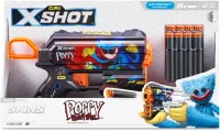36649 Jucarie Pistol X-Shot Skins Flux, 8 cartuse, Poppy Playtime, S1, Zuru