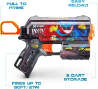 36649 Jucarie Pistol X-Shot Skins Flux, 8 cartuse, Poppy Playtime, S1, Zuru 5