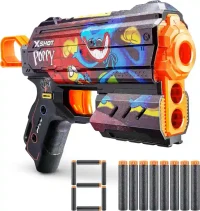 36649 Jucarie Pistol X-Shot Skins Flux, 8 cartuse, Poppy Playtime, S1, Zuru 3