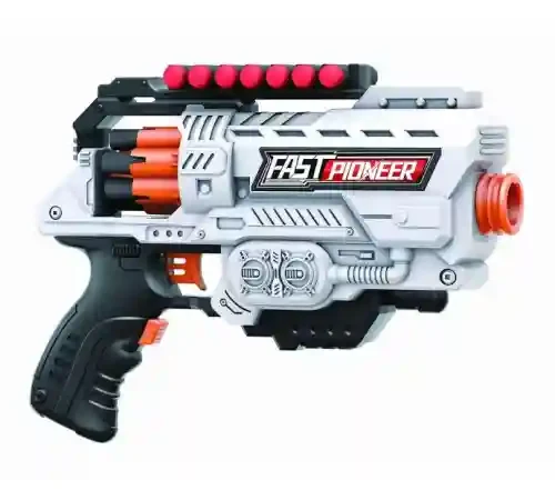 BIG529 Pistol de jucarie electric cu gloante din spuma, 16 proiectile, Fast Pioneer