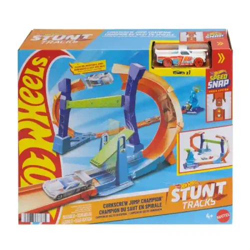 JLM91 Set Hot Wheels Corkscrew Jump Champion