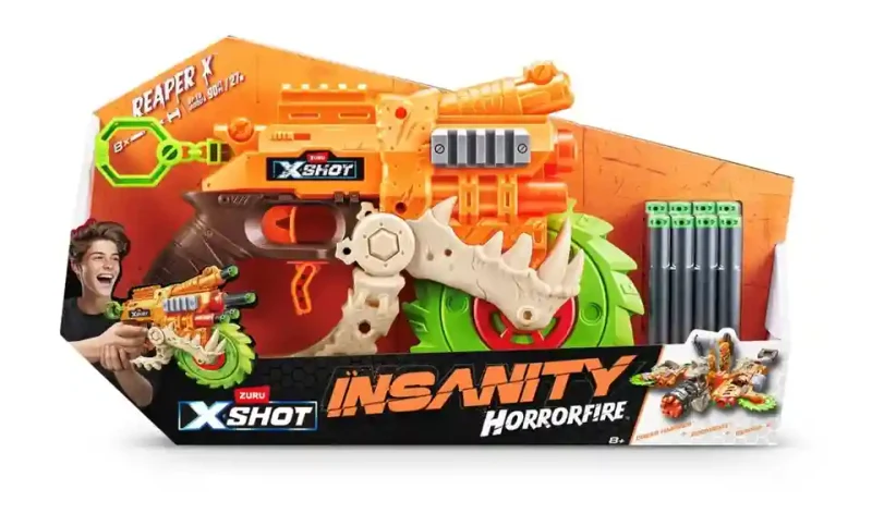 36730 Jucarie Pistol X-Shot Horror Fire Reaper-X, 8 cartuse, Zuru 3