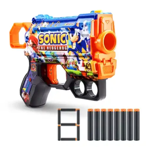 36679 Jucarie Pistol X-Shot Skins Menace, Sonic, 8 cartuse, S1, Zuru