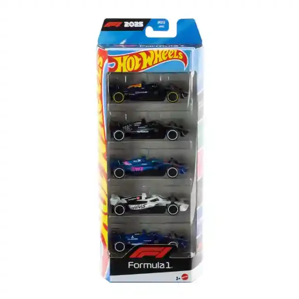 JLN11 Set 5x Hot Wheels Formula 1 colection 1:64 3