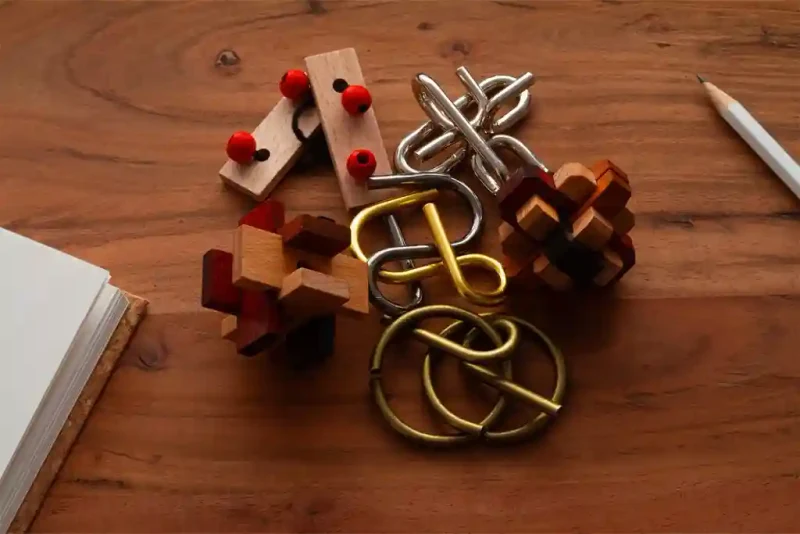 Joc de logica Puzzle mecanic RECENT Brain Set of 6 RT5144 5