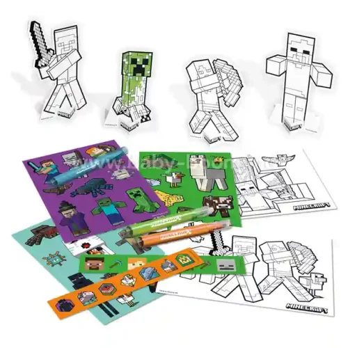 Set creativ, imagini de colorat Minecraft CDU MC85758