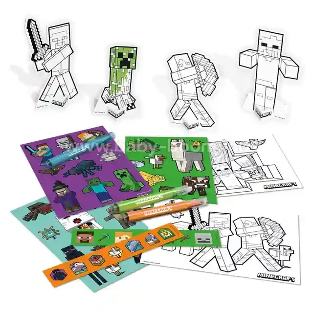 Set creativ, imagini de colorat Minecraft CDU MC85758 3